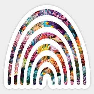 Coral Reef Rainbow Sticker